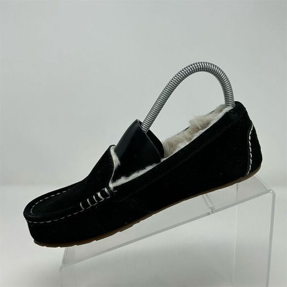 Koolaburra by UGG Women's Black Suede Moccasin Slippers Size 7 Comfort Warmth - Picture 3 of 12